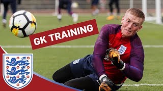 Goalkeeper Training LongRange strikes with Hart Pickford Forster amp Butland  Inside Training [upl. by Price145]