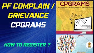 Register PF ComplainGrievance Online  CPGRAMS  PG Portal  pgportalgovin [upl. by Myrtle651]