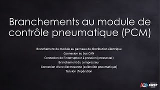 Branchements au module de contrôle pneumatique [upl. by Rozanne]