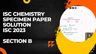 isc chemistry specimen paper solution 2023  solved isc chemistry specimen paper 2023  class 12 [upl. by Carol]