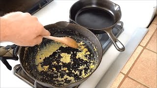 How To Clean amp Season Cast Iron Pans Part 2 [upl. by Esilanna]