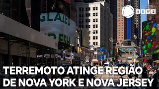 Terremoto atinge região de Nova York e Nova Jersey [upl. by Alyce520]