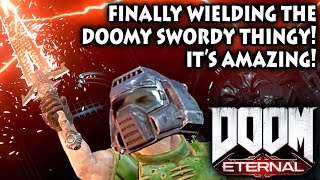 FINALLY WIELDING THE DOOMY SWORDY THINGY – Let’s Play DOOM Eternal Part 19 [upl. by Ymor155]