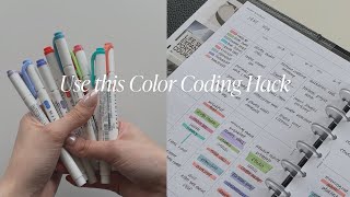 How To Color Code Your Planner Using Highlighters Stickers and Clips  Cloth amp Paper [upl. by Seugram392]