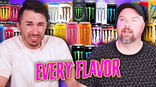 We Drink Every Flavor of Monster Energy for the First Time  RANKED [upl. by Burnley456]