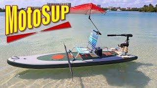 MotoSUP Motorized Kayak Paddle Board SUP325 with DIY Motor Mount [upl. by Jordison245]