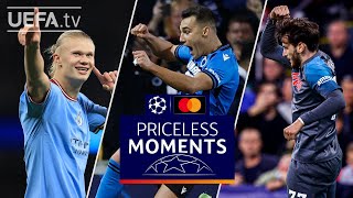 HAALAND JUTGLÀ NAPOLI  UCL PRICELESS MOMENTS Matchday 3 [upl. by Mallorie353]