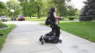 Quadriplegic using a Permobil Standing Wheelchair [upl. by Wendell]