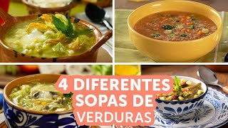 4 formas diferentes de hacer sopa de verduras  Kiwilimón [upl. by Irovi615]