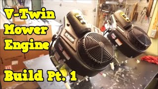 New Motor Builds for the Racing Mowers Briggs Intek VTwin Power [upl. by Ebenezer]