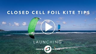 Ozone Closed Cell Foil Kite  LAUNCHING [upl. by Laband722]