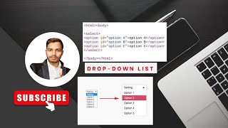 Create drop down button using html  select element amp option tag htmltutorial [upl. by Dal]