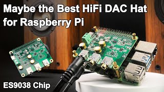 Raspberry Pi 4 HiFi DAC Pro Hat ES9038Q2M Audio Card [upl. by Rushing371]