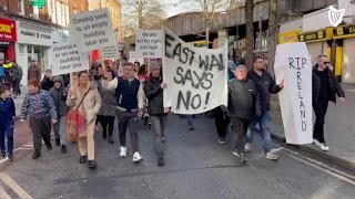 Antiimmigration protesters march through Dublin on bank holiday [upl. by Hobbs140]