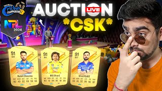 LIVE BUYING KOHLI DHONI ROHIT For CSK NPL 2024 MEGA AUCTION WCC3 [upl. by Derk]