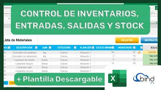 DESCARGA GRATIS Plantilla para CONTROL de INVENTARIOS en Excel 📦 [upl. by Arraeis]