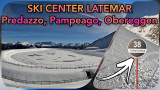 🇮🇹 Ski Center Latemar and black slope 38 Predazzo Pampeago Obereggen [upl. by Delamare982]