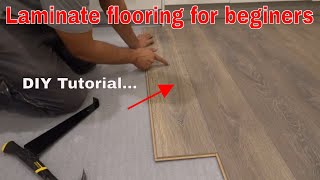 How to install laminate flooring tutorial [upl. by Christy]