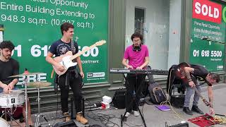 Veteran Busker Mick McLoughlin Joins The 3 Busketeers For An Impromptu Jam on OConnell Street [upl. by Sillyhp]