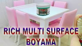 Rich Multi Surface Boyama Nasıl Yapılır   Ahşap Mobilya ve Deri Boyama HD [upl. by Merry411]