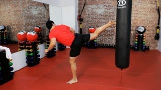 How to Do a Back Kick  Kickboxing Lessons [upl. by Elagiba]