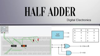 Half Adder  Practical  Digital Electronics [upl. by Ybrad221]