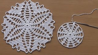 CROCHET doily Tutorial Pattern Crochet Motif How to crochet doily Part 1 [upl. by Eiramanin]