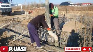 CONSTRUCȚIE CASĂ EP 3 LEGARE SI MONTARE GRINDĂ FUNDAȚIE ELEVAȚIE  TURNARE BETON [upl. by Ahseek926]