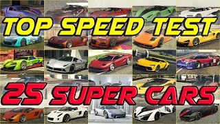 WHATS THE FASTEST CAR OF GTA 5 ON 1 MIN DRAG RACE Top Speed Test Of All 25 Super Cars In GTA V [upl. by Burlie]