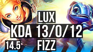 LUX vs FIZZ MID  13012 Legendary  NA Master  145 [upl. by Rosalyn860]