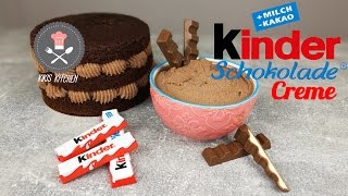 Kinder Riegel Tortencreme amp Frosting  Füllung  Schokofrosting [upl. by Mcdermott491]