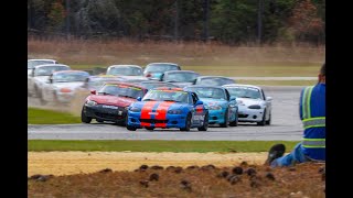 NASA SE Spec Miata race at CMP on Nov 3rd 2024 Dean finishes 2nd but awarded the win after contact [upl. by Eniamraj]