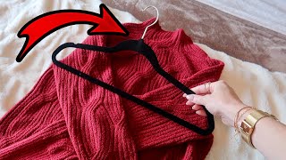 10 second HANGER folding home hack you need NOW 😱  Amazon must haves amp clean with me motivation [upl. by Guerin]