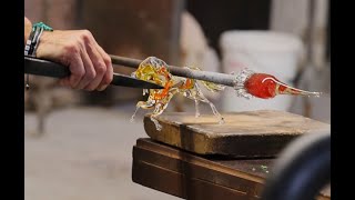 0828 Blowing a Venetian Glass Horse in Murano Italy [upl. by Tommi]