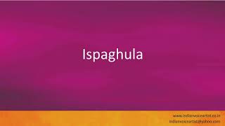 Pronunciation of the words quotIspaghulaquot [upl. by Ihskaneem]