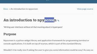 Python npyscreen 01 Intro and Installation [upl. by Enomrej194]