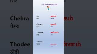 Hindi names of human body parts learning in tamilSpoken hindi through tamilHindi pesalama friends [upl. by Yellah723]