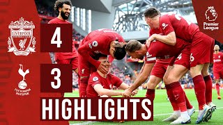 HIGHLIGHTS Liverpool 43 Tottenham Hotspur  Dramatic Jota winner [upl. by Anurb]