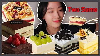 조각케이크를 모았더니 파티팩이 됐네🍰🎂 투썸 조각케이크 6가지 디저트 먹방 Twosome Place Cake Mukbang Asmr [upl. by Mullen19]