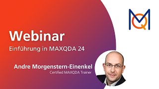 Webinar Einführung in MAXQDA 24 [upl. by Seuqramed266]