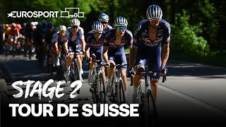 2022 Tour de Suisse  Stage 2 Highlights  Cycling  Eurosport [upl. by Vanderhoek423]