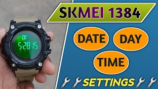 Skmei 1384 Watch Time Setting  Skmei Watch Time Setting  Skmei 1348 Watch Review  Skmei Watch [upl. by Ma]