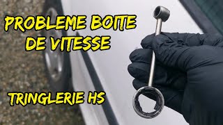 Probleme boite de vitesse tringlerie rotule levier mou dans le vide réparation changement biellette [upl. by Sarnoff]