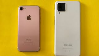 iPhone 7 vs Samsung Galaxy A12 [upl. by Airegin]