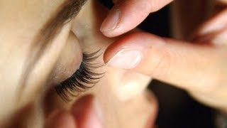 Beginners Guide How to Apply False Eyelashes [upl. by Eceinej737]