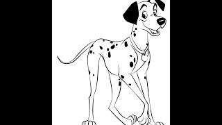 How to draw Pongo from 101 Dalmatians [upl. by Atiana]