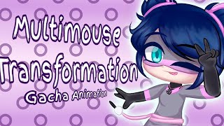 MIRACULOUS LADYBUG Multimouse Transformation  Gacha Club Tweening Animation [upl. by Huai]