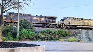 Westbound NS mixed manifest with EOT DPU facing East [upl. by Ailhat]