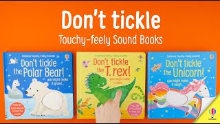 Dont Tickle  Discover the BestSellingTouchy Feely Sound Books [upl. by Caressa689]