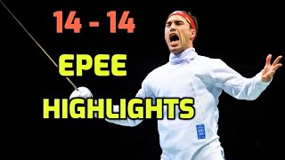 14  14 MATCH POINT Epee Fencing Highlights [upl. by Llerahc443]